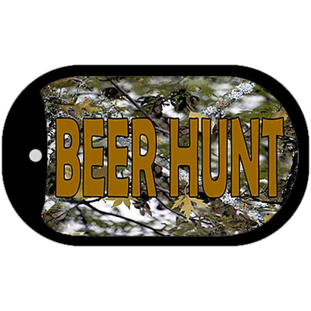 Beer Hunt Camouflage Novelty Metal Dog Tag Necklace DT-3937