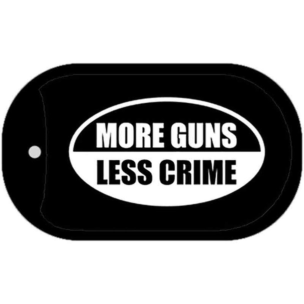 More Guns Less Crime Novelty Metal Dog Tag Necklace DT-4709