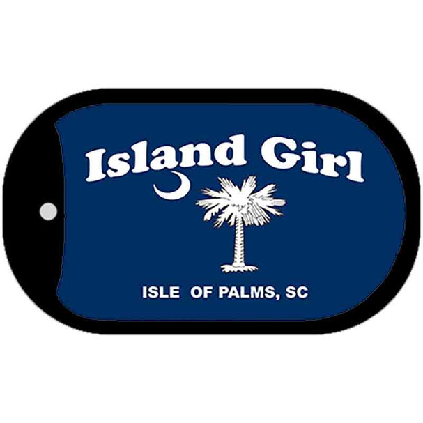 Island Girl Flag Novelty Metal Dog Tag Necklace DT-5257