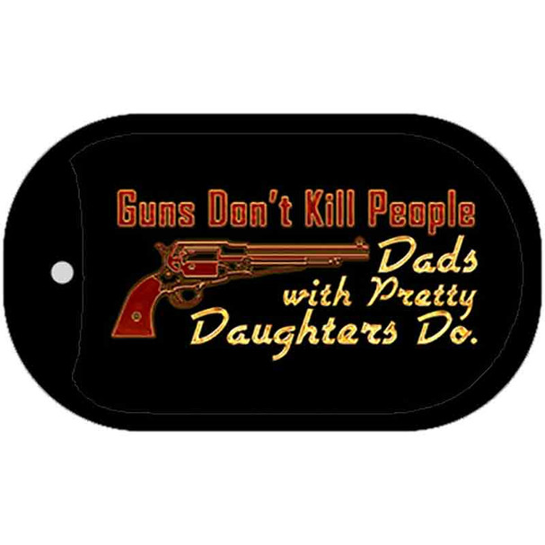 Guns Dont Kill People Novelty Metal Dog Tag Necklace DT-8527