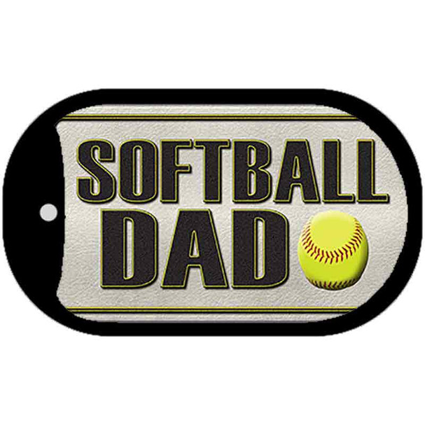 Softball Dad Novelty Metal Dog Tag Necklace DT-8562