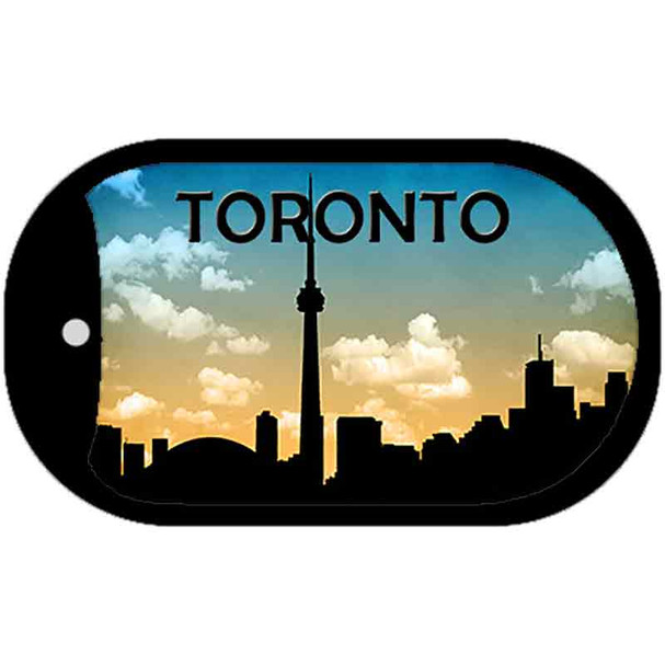 Toronto Silhouette Novelty Metal Dog Tag Necklace DT-8730