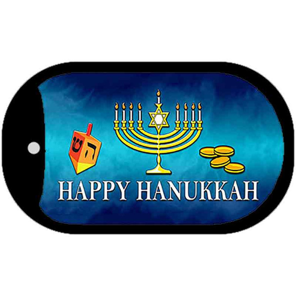 Happy Hanukkah Novelty Metal Dog Tag Necklace DT-9687