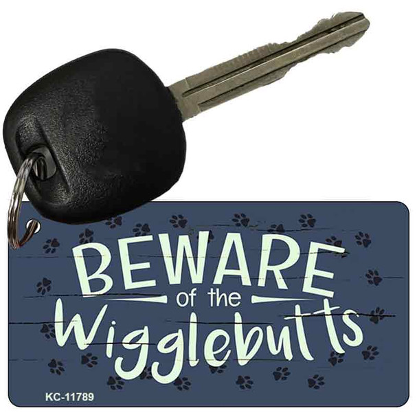 Beware of Wigglebutts Novelty Metal Key Chain KC-11789