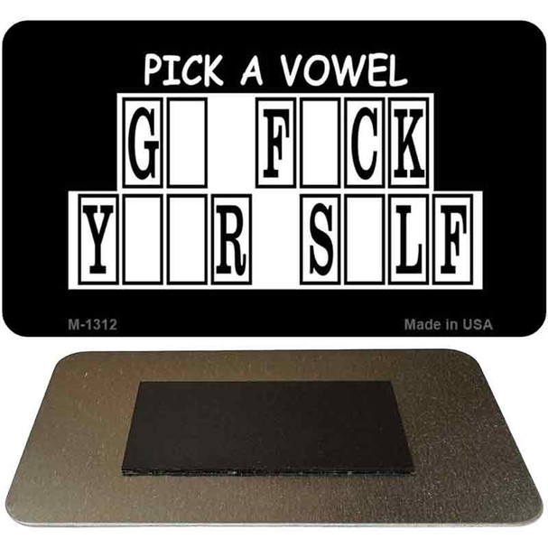 Pick A Vowel Novelty Metal Magnet M-1312