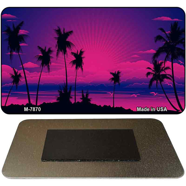 Sunset Purple Novelty Metal Magnet M-7870