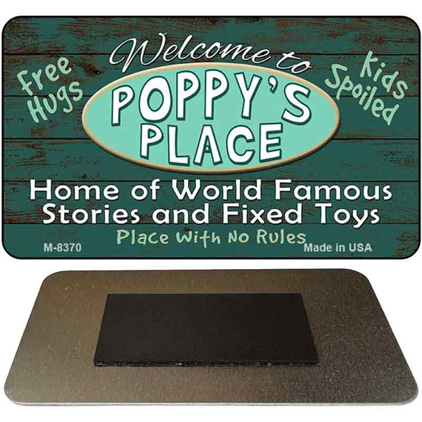 Welcome to Poppys Place Novelty Metal Magnet M-8370