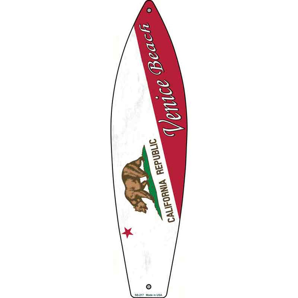 Venice Beach California Novelty Metal Surfboard Sign