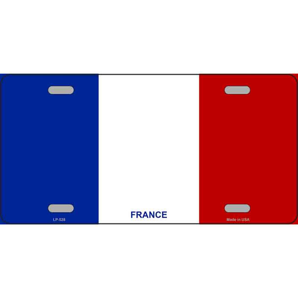 France Flag Metal Novelty License Plate
