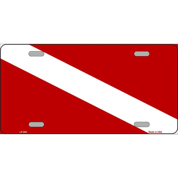 Diving Flag Novelty Metal License Plate