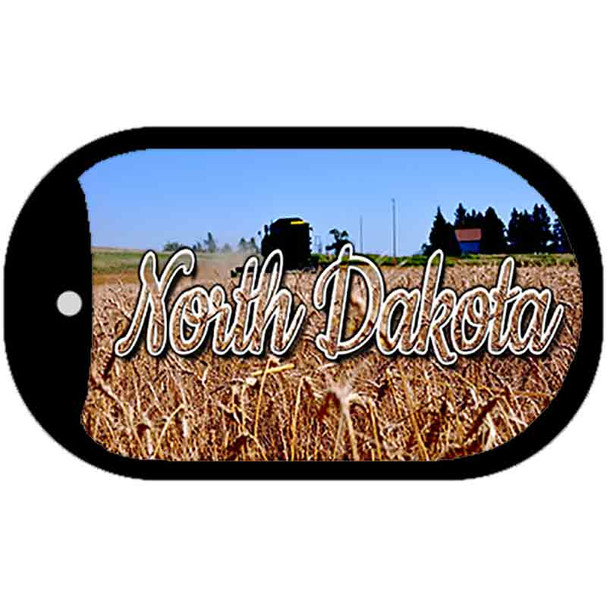 North Dakota Wheat Farm Novelty Metal Dog Tag Necklace DT-11622