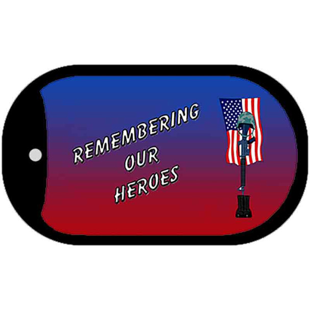 Remembering Our Heros Novelty Metal Dog Tag Necklace DT-1315