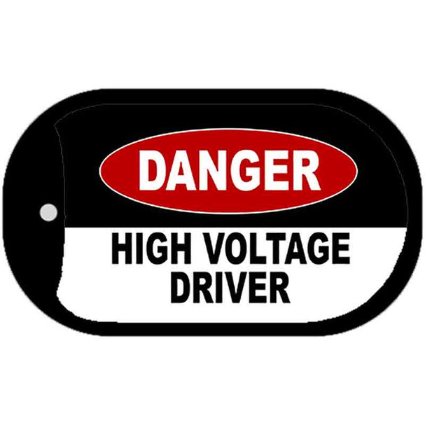 Danger High Voltage Driver Novelty Metal Dog Tag Necklace DT-336