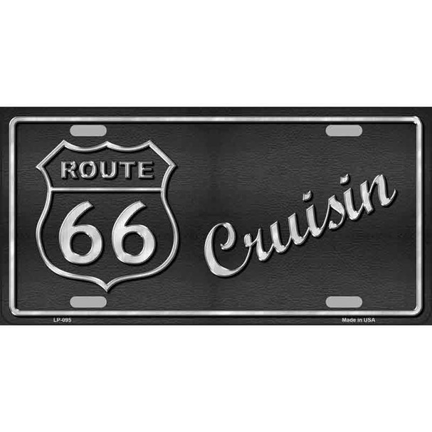 Route 66 Cruisin Novelty Metal License Plate
