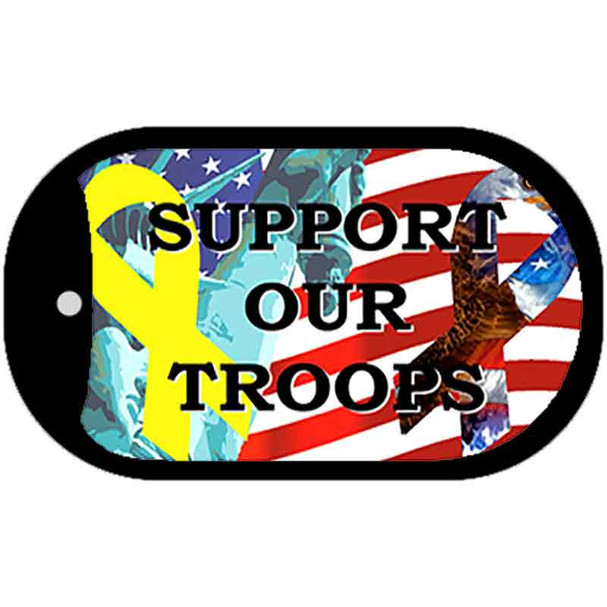 Support Our Troops Novelty Metal Dog Tag Necklace DT-554