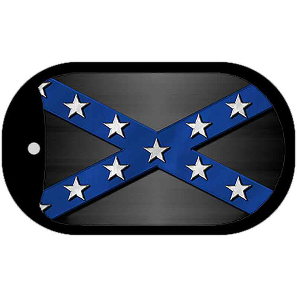 Confederate Stripes Blue Novelty Metal Dog Tag Necklace DT-7990