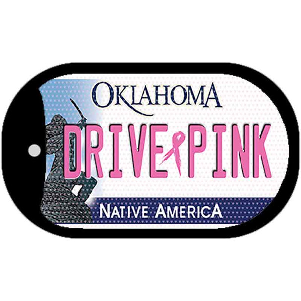 Drive Pink Oklahoma Novelty Metal Dog Tag Necklace DT-9671