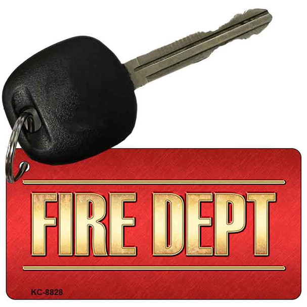 Fire Dept Novelty Metal Key Chain KC-8828