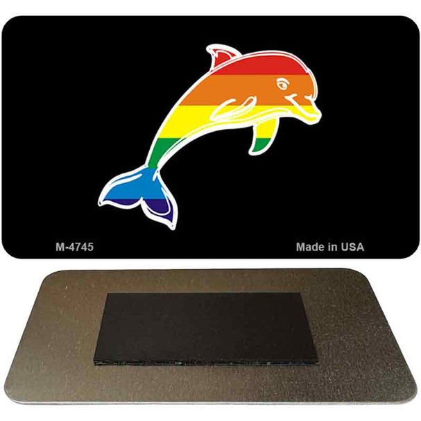 Dolphin Rainbow Novelty Metal Magnet M-4745