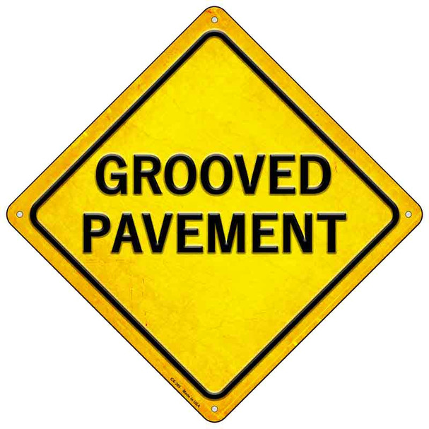 Grooved Pavement Novelty Metal Crossing Sign
