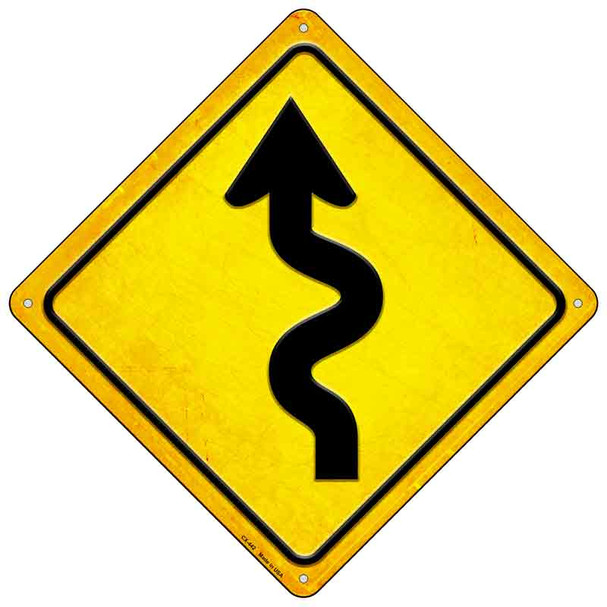 Curvy Road Novelty Metal Crossing Sign