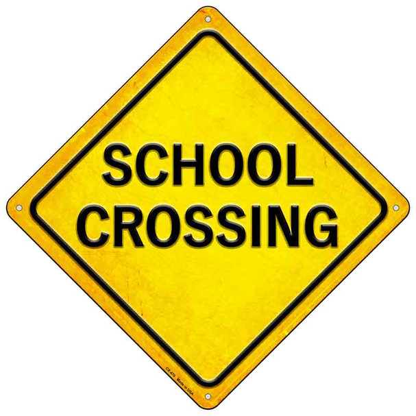 School Crossing Novelty Metal Crossing Sign