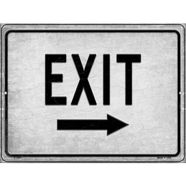 Exit Right Novelty Metal Parking Sign