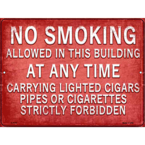 No Smoking Novelty Metal Parking Sign P-2719