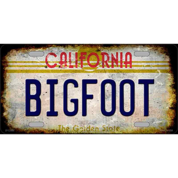 Bigfoot California Novelty Metal License Plate