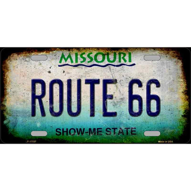 Route 66 Missouri Novelty Metal License Plate