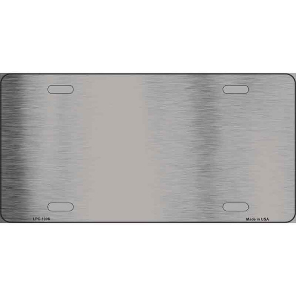 Grey Metallic Solid Metal Novelty License Plate