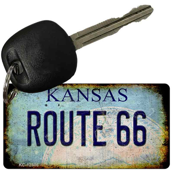 Route 66 Kansas Novelty Metal Key Chain KC-12506