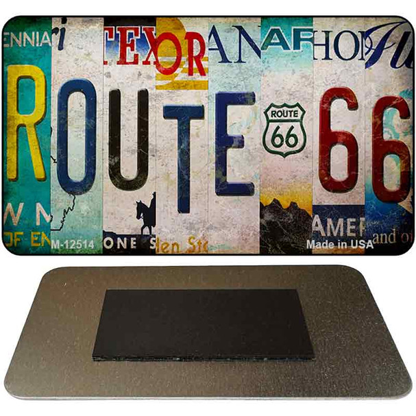 Route 66 Strip Novelty Metal Magnet M-12514