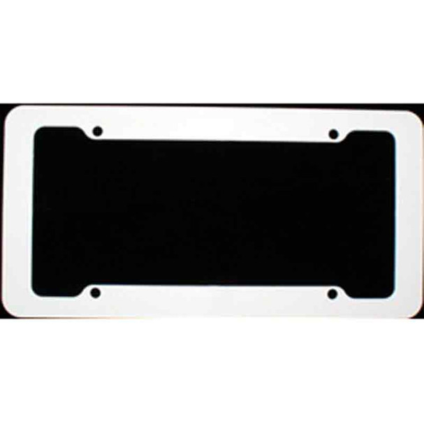 White Plastic License Plate Tag Frame LPF-2000