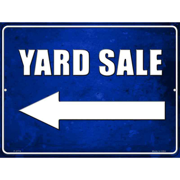 Yard Sale Left Novelty Metal Parking Sign