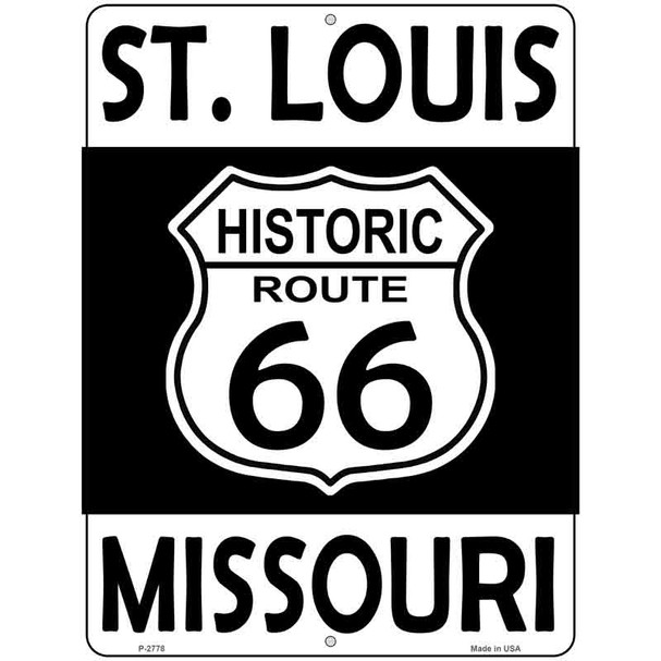 St Louis Missouri Historic Route 66 Novelty Metal Parking Sign