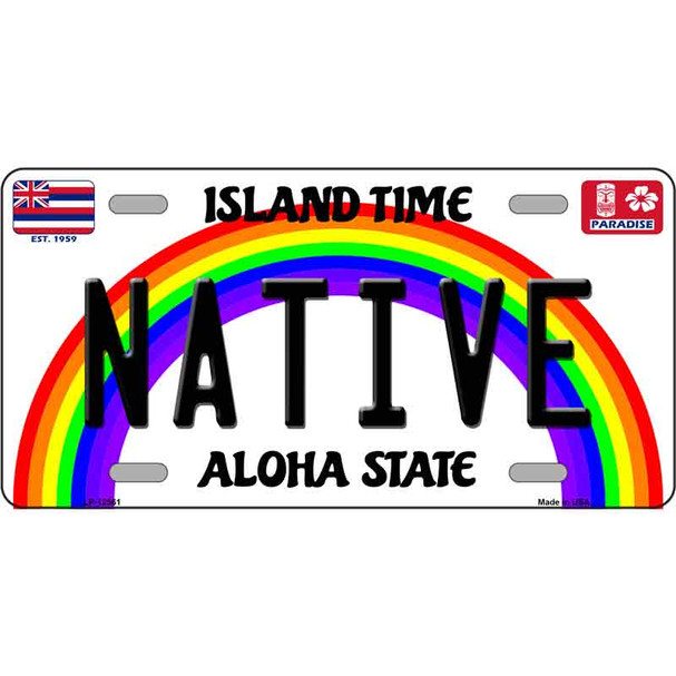 Native Hawaii Novelty Metal License Plate