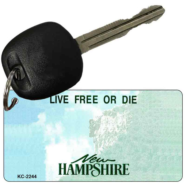 New Hampshire State Blank Novelty Metal Key Chain KC-2244