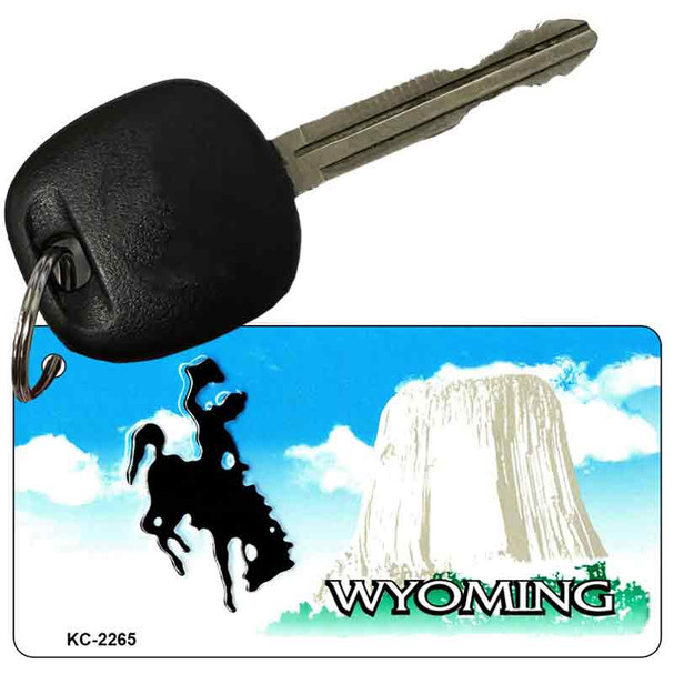 Wyoming State Blank Novelty Metal Key Chain KC-2265