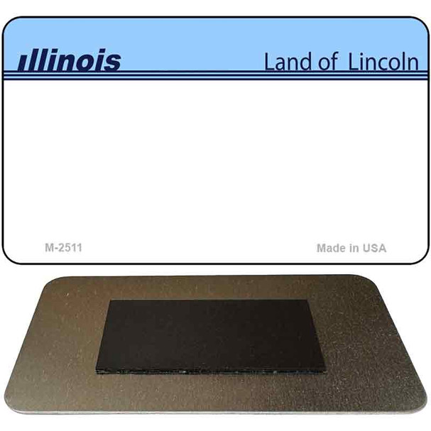 Illinois State Blank Novelty Metal Magnet M-2511