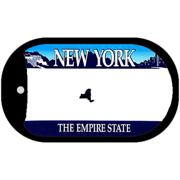 New York State Blank Novelty Metal Dog Tag Necklace DT-2246