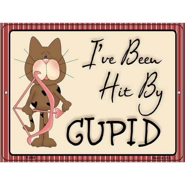 Cupid Kitty Metal Novelty Parking Sign