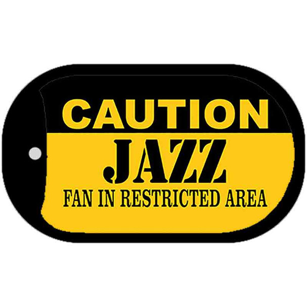 Caution Jazz Fan Area Novelty Metal Dog Tag Necklace DT-2621