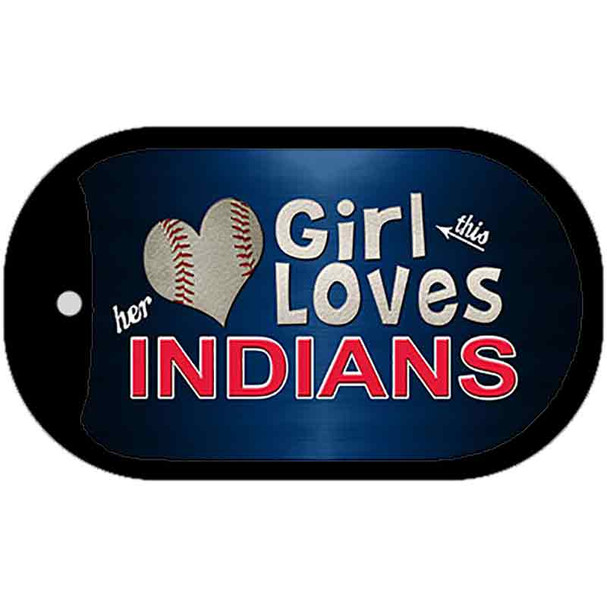 This Girl Loves Her Indians Novelty Metal Dog Tag Necklace DT-8072
