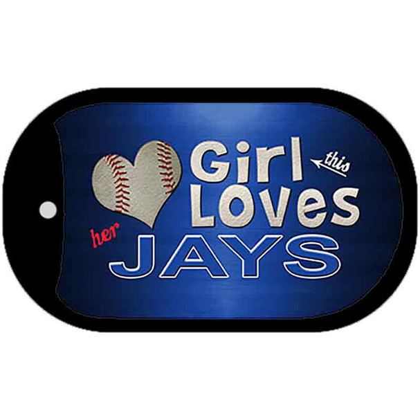 This Girl Loves Her Jays Novelty Metal Dog Tag Necklace DT-8090