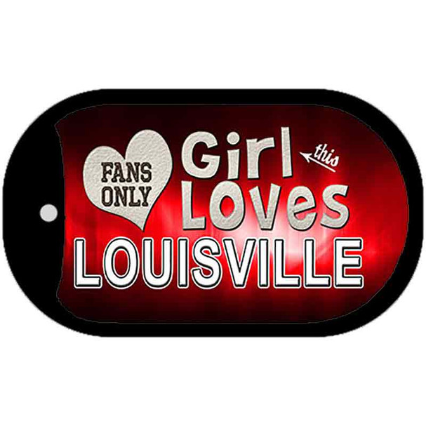 This Girl Loves Her Louisville Novelty Metal Dog Tag Necklace DT-8487