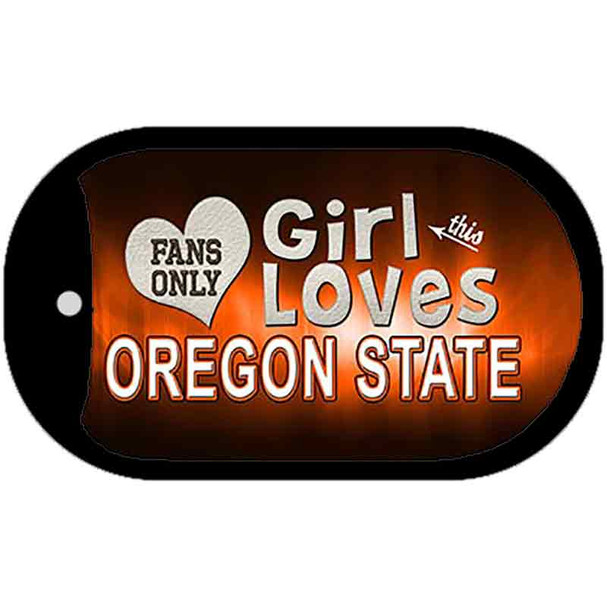 This Girl Loves Her Oregon State Novelty Metal Dog Tag Necklace DT-8499