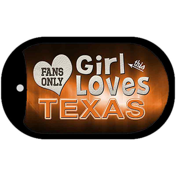 This Girl Loves Her Texas Novelty Metal Dog Tag Necklace DT-8504