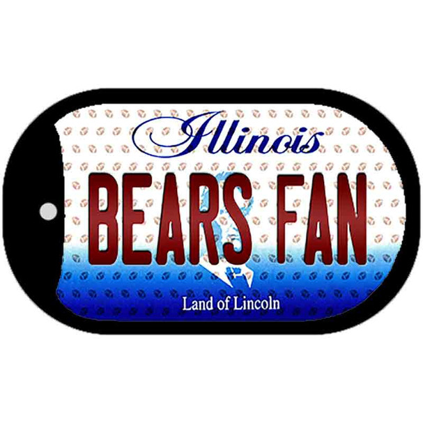 Bears Fan Illinois Novelty Metal Dog Tag Necklace DT-10762
