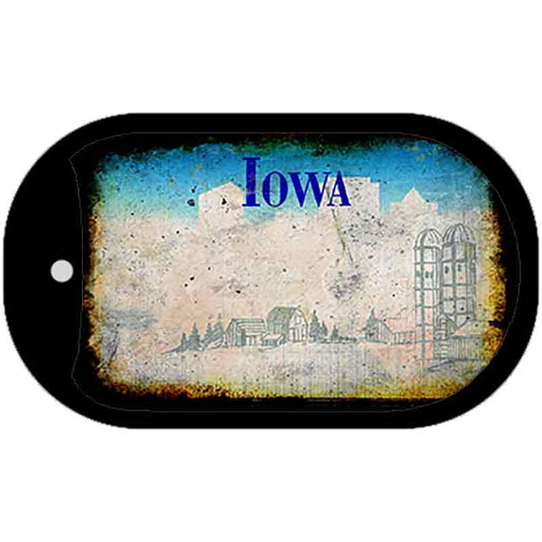 Iowa Rusty Blank Novelty Metal Dog Tag Necklace DT-8132